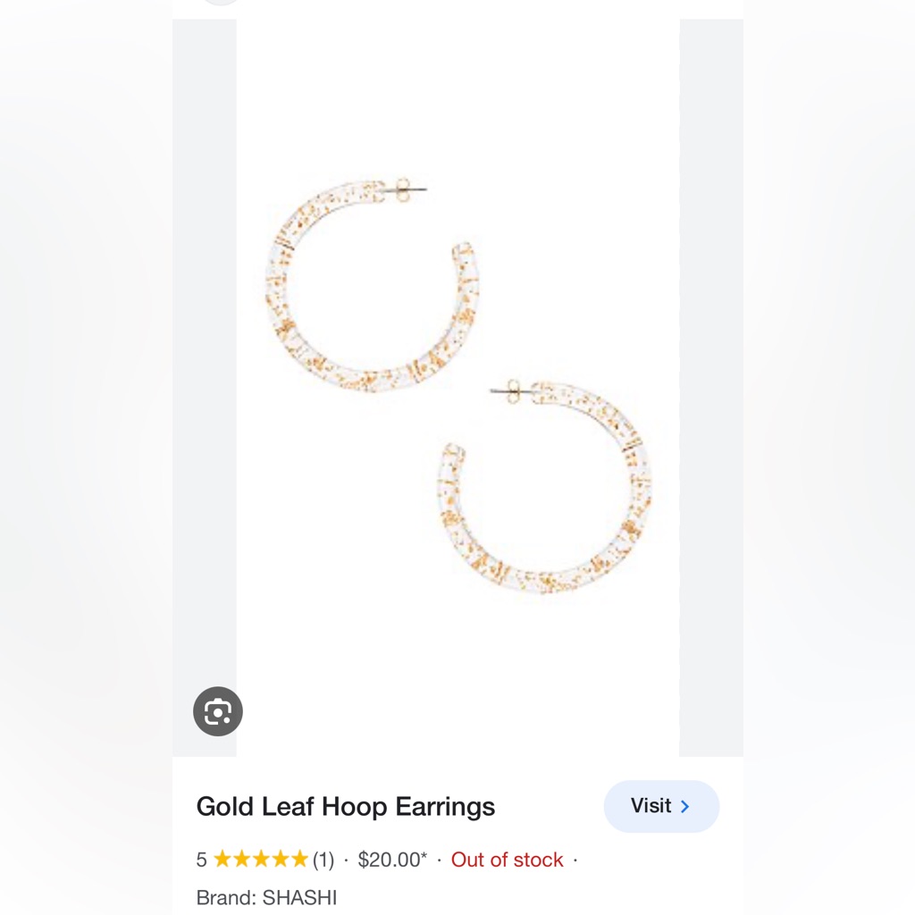 Never Been Opened Shashi Gold Leaf Hoop Earrings In Gold From Revolve 15$